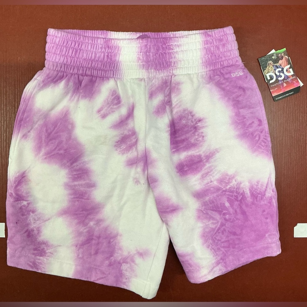 DSG Long Fleece Short Lilac Fields Tie Dye (Purple & White)